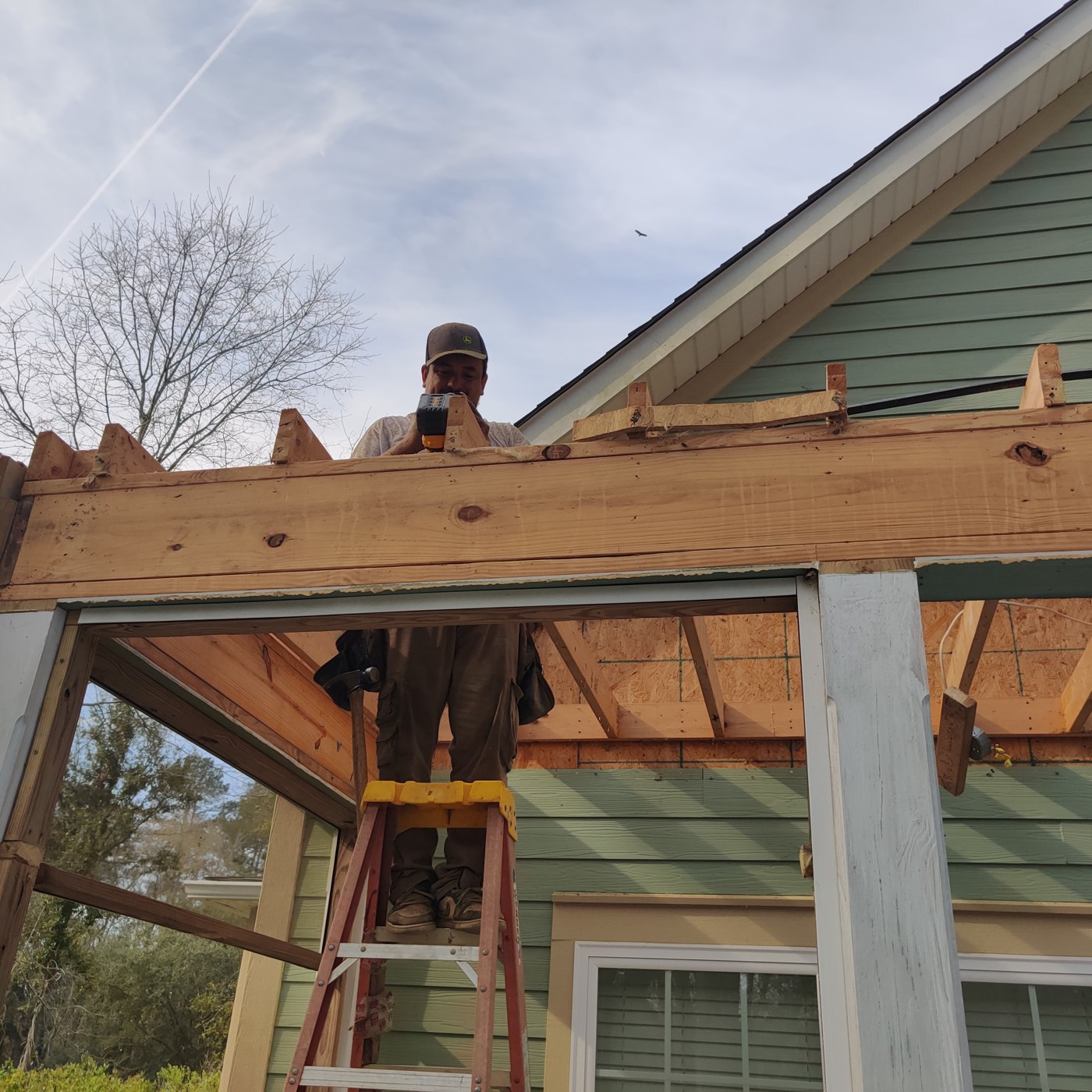 Home addition project — exterior and construction view 8