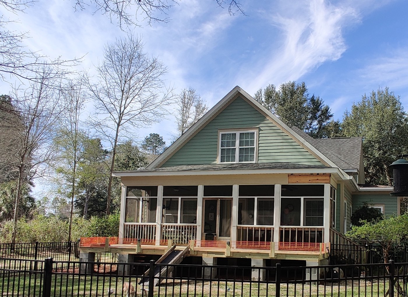 Exterior view of the home addition project