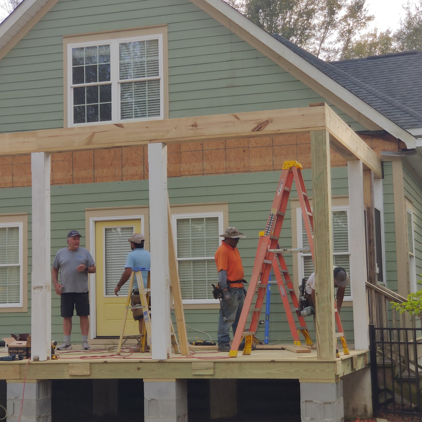 Home addition project — exterior and construction view 10