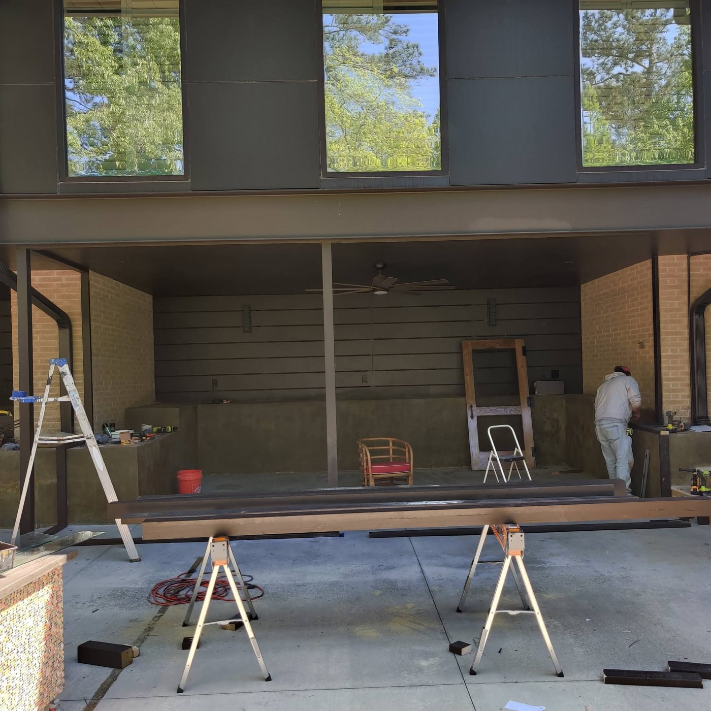 Porch and exterior renovation progress
