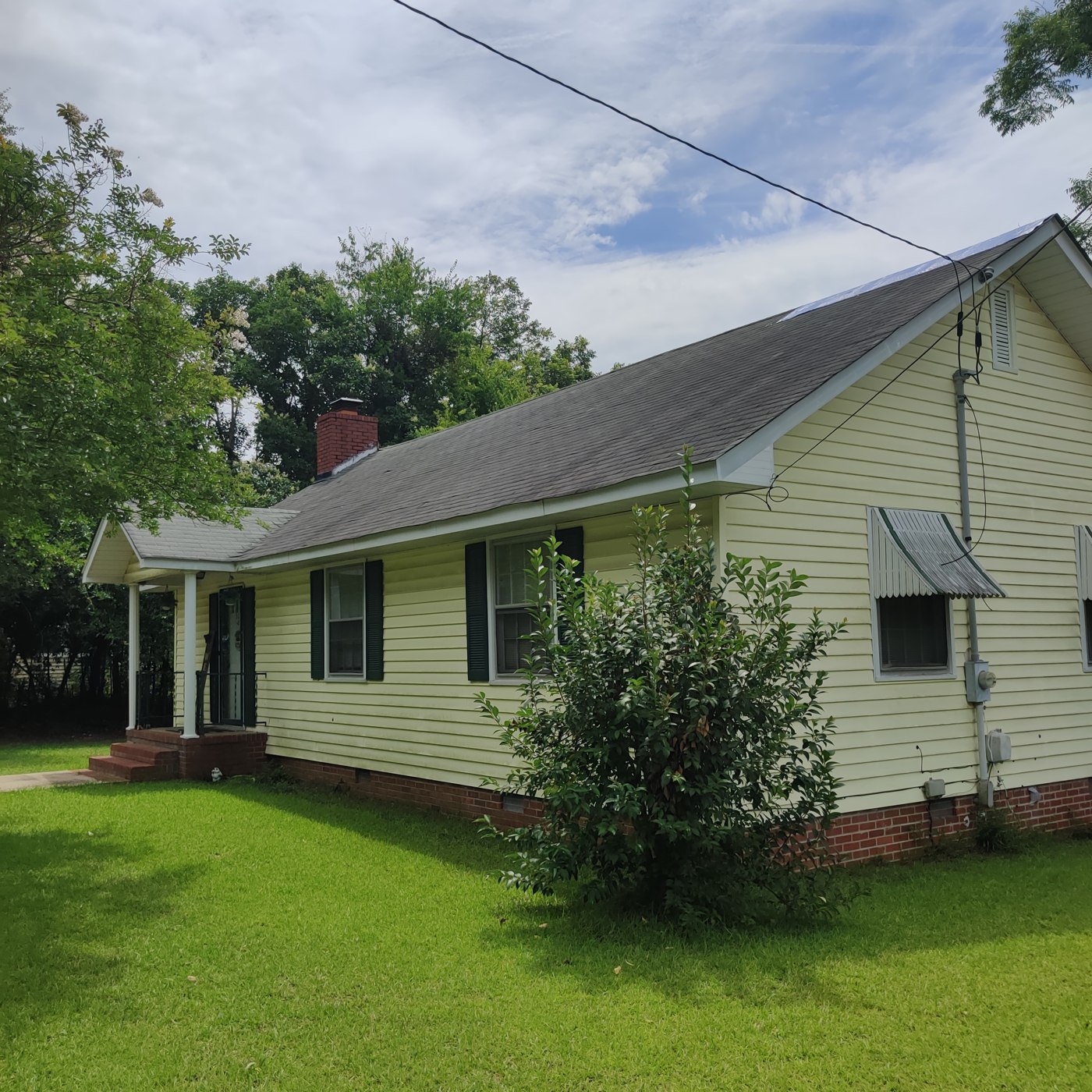 Barnwell roofing project — roof exterior and progress view