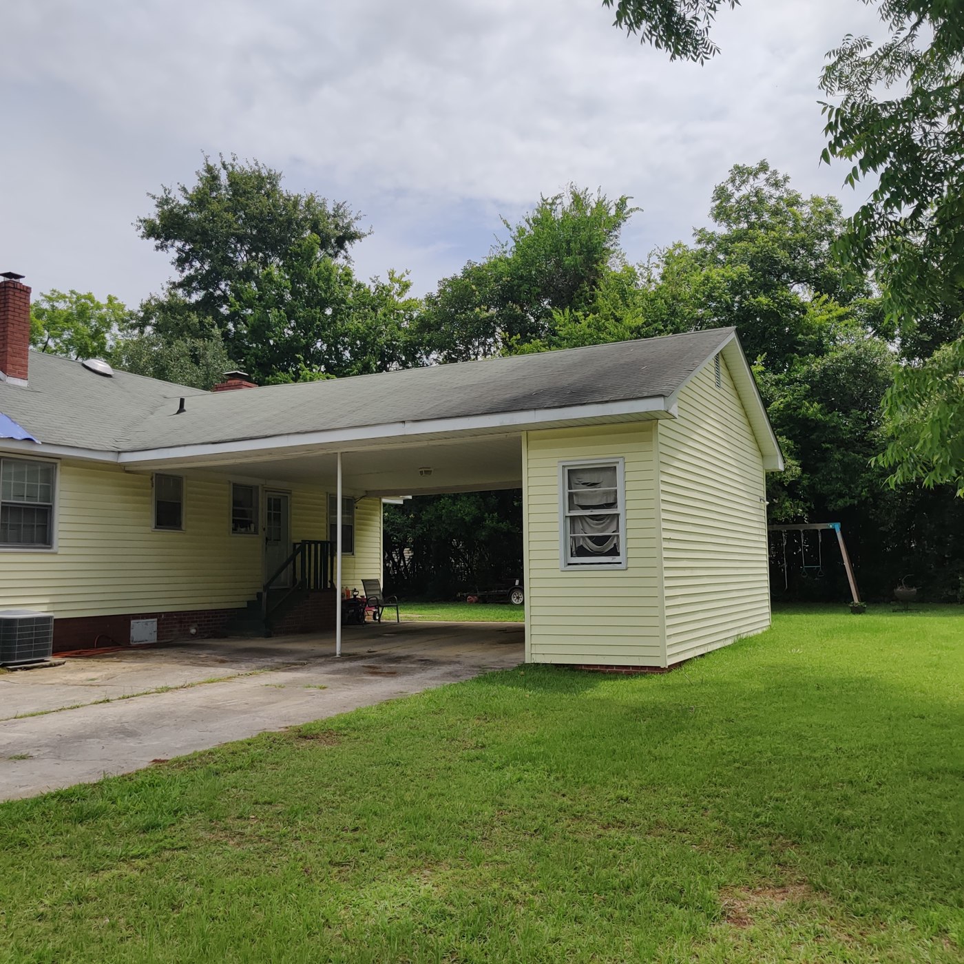 Barnwell roofing project — roof exterior and progress view