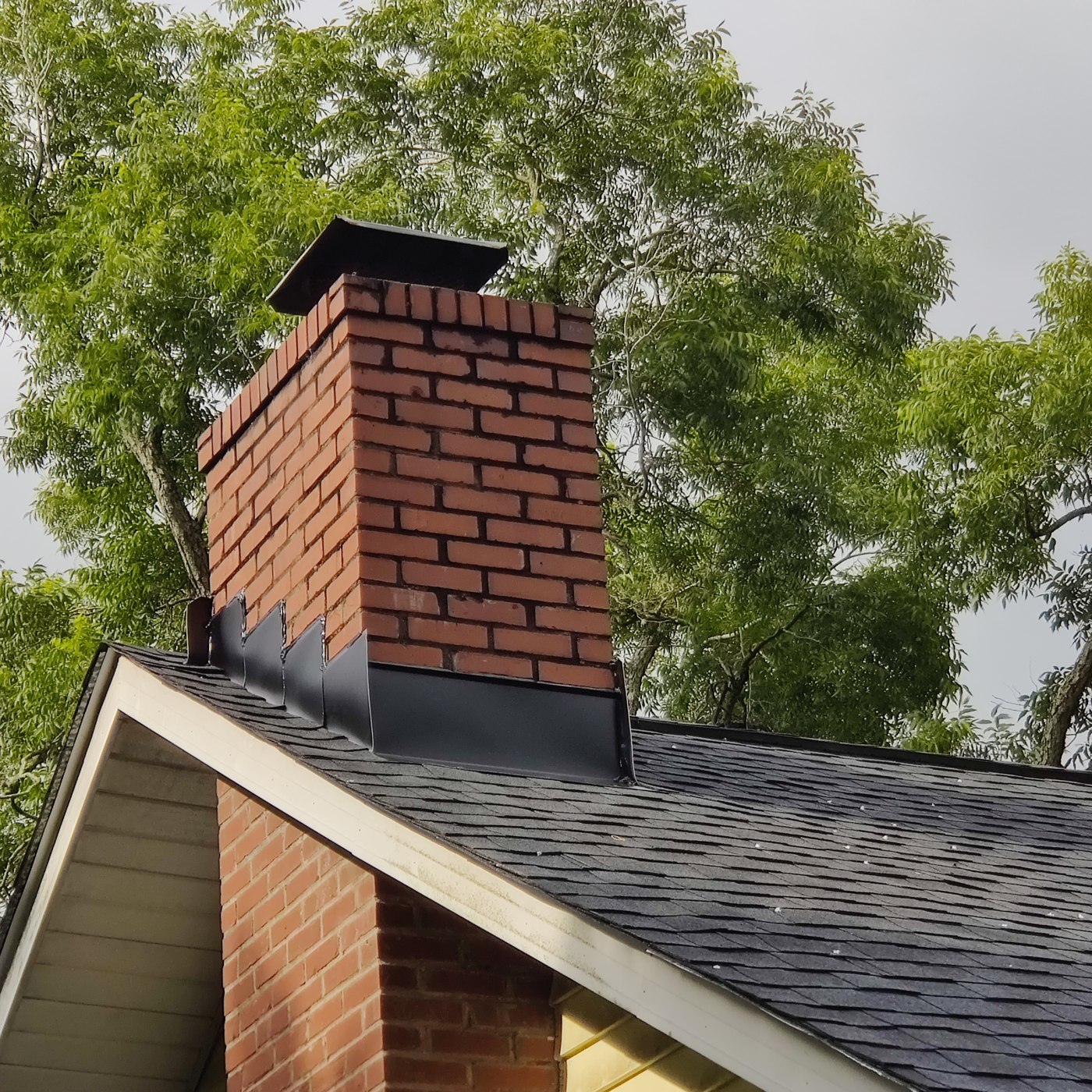 Barnwell roofing project — finished shingle roof detail