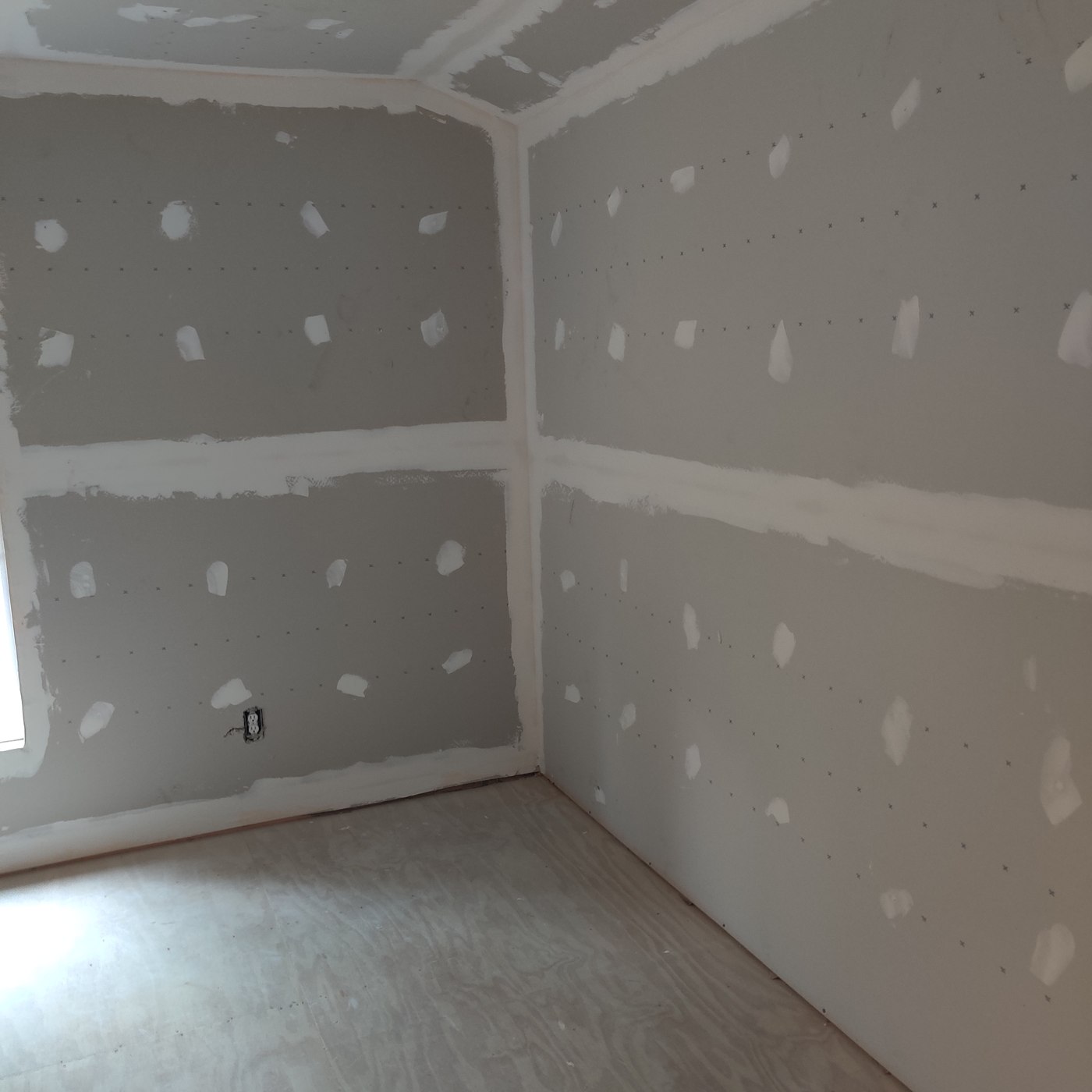 Tiny-house interior drywall progress
